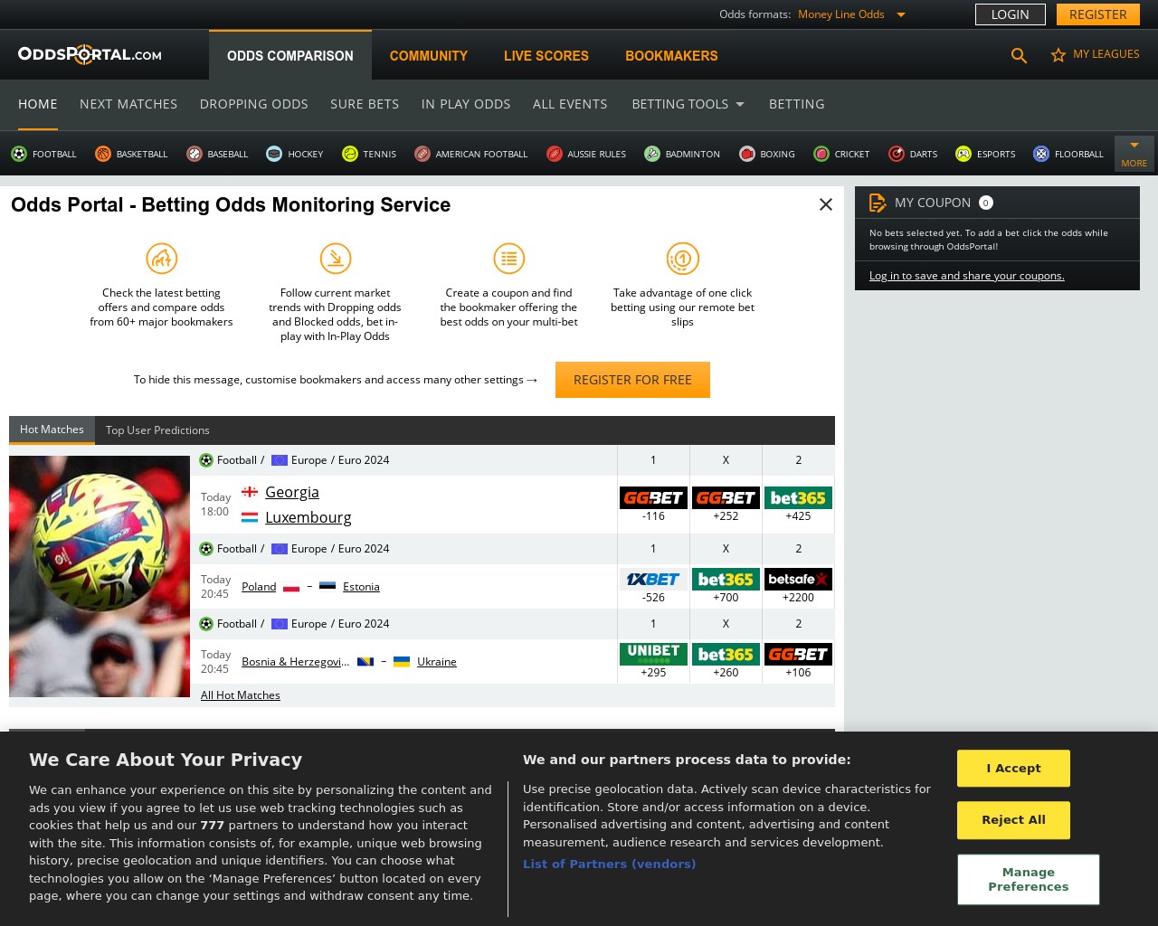 Изображение скриншота сайта - Один з найкращих сайтів, де можна знайти інформацію про букмекерські контори